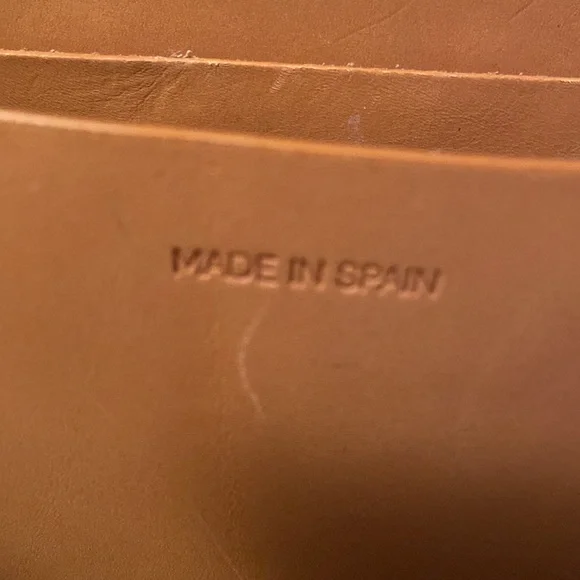 JANESSA LEONE Joan Suede & Leather Crossbody Satchel Bag in Camel Brown/Tan - Picture 7 of 12